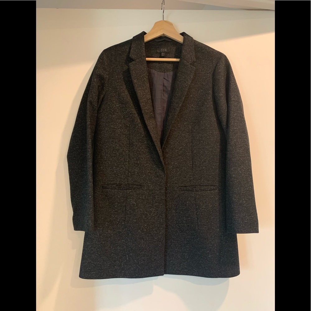 Cos heather grey blazer-style jacket - size 6